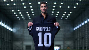 San Francisco 49ers Quarterback, Jimmy Garoppolo, Ready For Action Wallpaper
