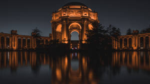 San Francisco Night Arts Palace Wallpaper