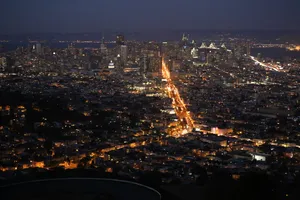 San Francisco Night Viewfrom Twin Peaks Wallpaper