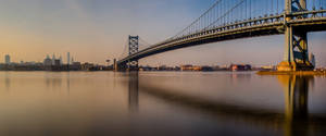 San Francisco Panorama With Bridge Wallpaper