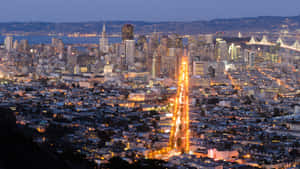 San Francisco Twin Peaks Viewat Twilight Wallpaper