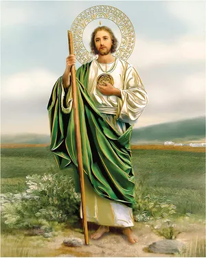 San Judas Medallion Wallpaper