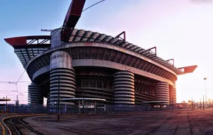 San Siro Stadium Dawn Silhouette Wallpaper