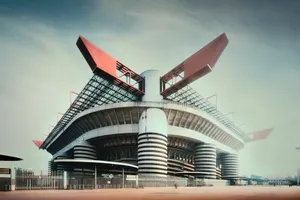 San Siro Stadium Milan Exterior View Wallpaper
