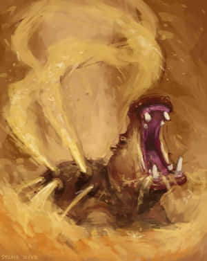 Sand Explosion Of Hippowdon Wallpaper