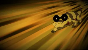 Sandile Charging With Brown Backdrop Wallpaper