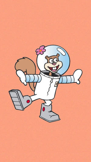 Sandy Cheeks Cartoon Art Wallpaper