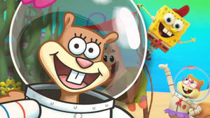 Sandy Cheeks With Friends Wallpaper