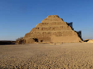 Sandy Saqqara Pyramid Wallpaper