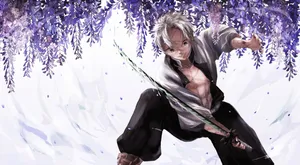 Sanemi_ Shinazugawa_ Wisteria_ Backdrop Wallpaper