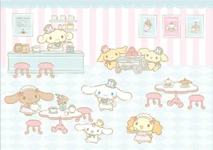 Sanrio Characters Cafe Gathering Wallpaper