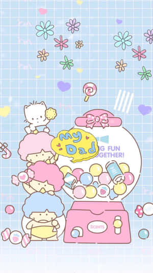 Sanrio Characters Celebrating Fatherhood Wallpaper