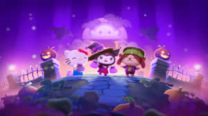 Sanrio Characters Celebrating Halloween Wallpaper