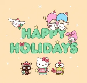 Sanrio Characters Celebrating Holidays Wallpaper