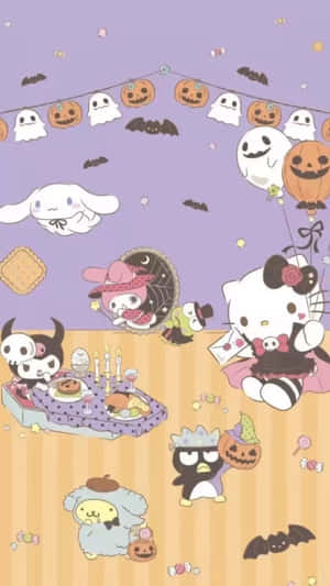 Sanrio_ Characters_ Halloween_ Celebration Wallpaper