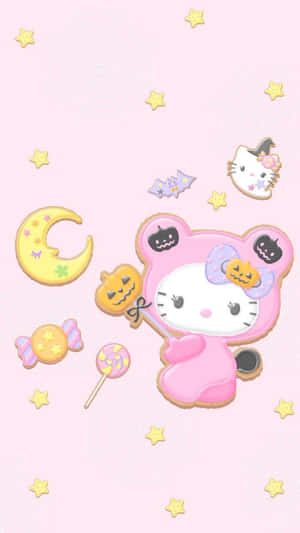 Sanrio Characters Halloween Celebration Wallpaper
