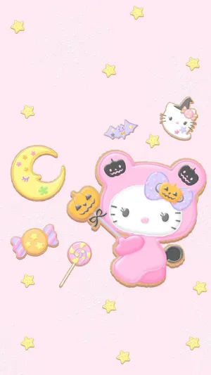 Sanrio Characters Halloween Celebration Wallpaper