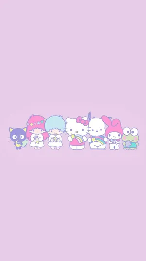 Sanrio Characters Pastel Background Wallpaper