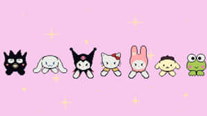 Sanrio Characters Pixel Art Valentines Wallpaper