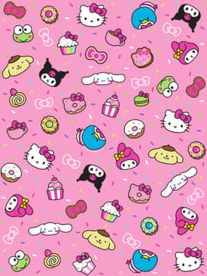 Sanrio Characters Valentines Pattern Wallpaper