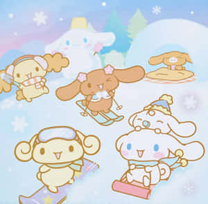 Sanrio Characters Winter Fun Wallpaper