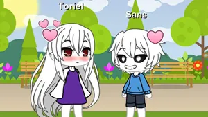 Sans And Toriel From Gacha Life Wallpaper