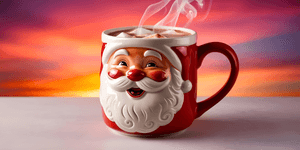 Santa Claus Mug With Cocoa Wallpaper