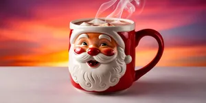 Santa Claus Mug With Cocoa Wallpaper