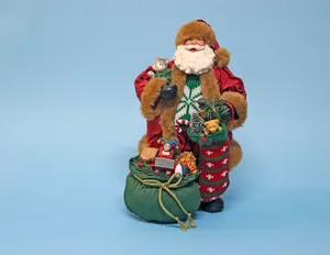 Santa Claus With Bag Of Gifts Wallpaper