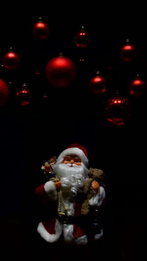 Santa Claus With Teddy Bear Wallpaper