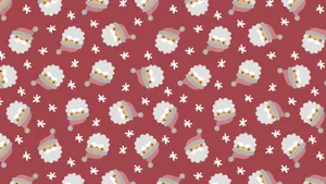 Santa_ Clause_ Snowflake_ Pattern_ Background Wallpaper