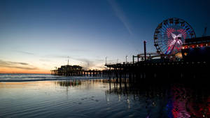 Santa Monica Pier In Los Angeles 4k Wallpaper