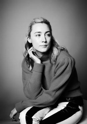 Saoirse Ronan Black And White Wallpaper