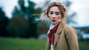 Saoirse Ronan Captures Attention In A Captivating Close-up Wallpaper