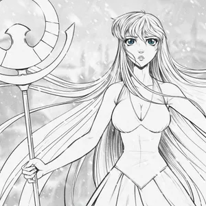 Saori Kido Dressed For Battle Wallpaper