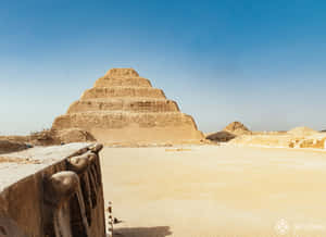 Saqqara Pyramid Cobra Frieze Wallpaper