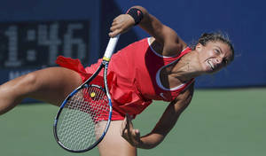 Sara Errani Red Nike Dress Wallpaper