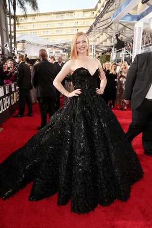 Sarah Snook Engaged In Deep Thought Wallpaper