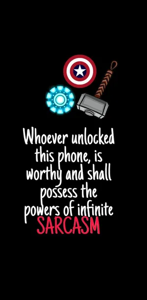 Sarcastic Superhero Lock Screen Wallpaper