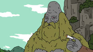 Sassy The Sasquatch Smoking Wallpaper