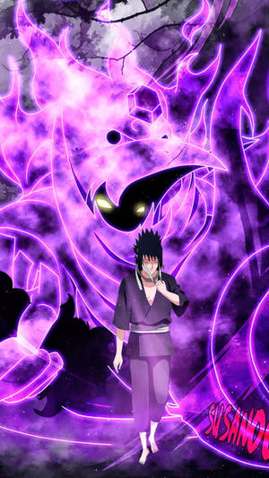 Sasuke And Sasuke Susanoo Fan Art Wallpaper