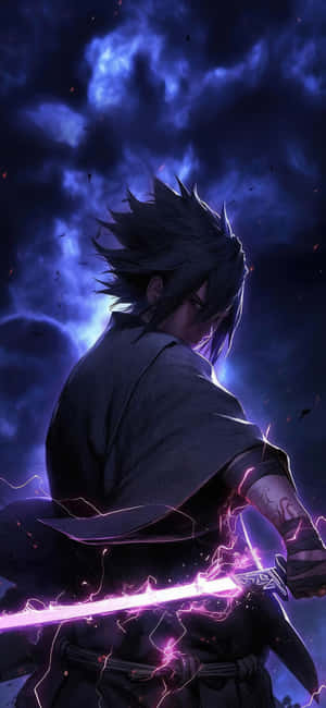 Sasuke Chidori Night Sky Wallpaper