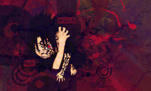 Sasuke Curse Abstract Red Digital Art Wallpaper