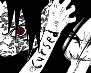 Sasuke Curse And Orochimaru Digital Illustration Wallpaper