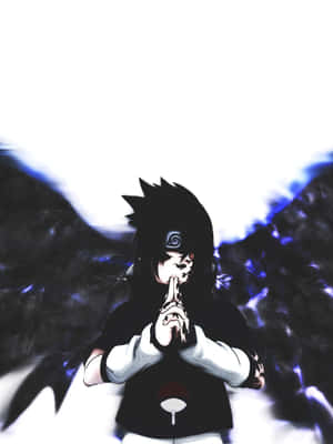 Sasuke Curse With Dark Wings Fanart Wallpaper