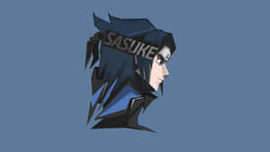 Sasuke Dark Blue Background Wallpaper