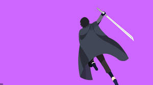 Sasuke Uchiha 4k With Cape And Sword Wallpaper