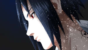 Sasuke Uchiha And His Intense Glare Wallpaper