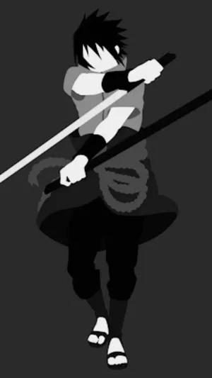 Sasuke_ Uchiha_ Silhouette_ Artwork Wallpaper