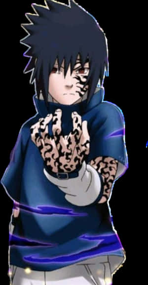 Sasuke Uchiha Unleashes The Power Of His Cursed Mark Wallpaper